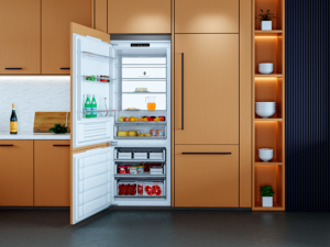 Refrigerador Elanto Artigiano de 60cm embutido e revestido